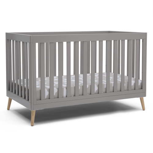 Delta Children Essex 4-in-1 Convertible Baby Crib, Grey/Natural Legs