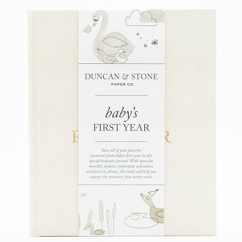 Baby First Year Book - Heirloom Keepsake Baby Memory Book to Record Important Milestones, Favorite Photos & More - Pregnancy Books (Cream,112 Pages)