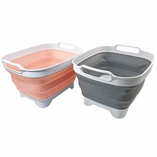 SAMMART 7.5L (2 Gallons) Collapsible Dishpan with Draining Plug