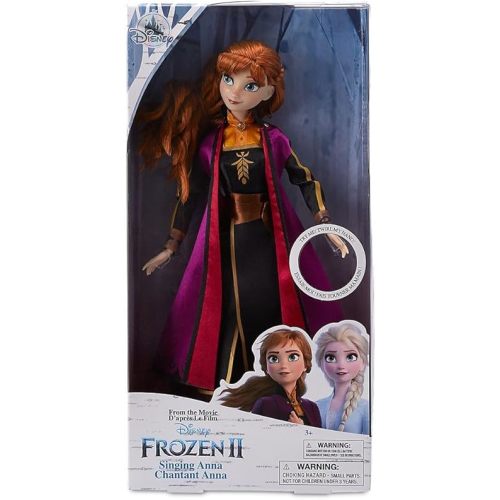 Disney Store Official Singing Doll Collection - Anna - Fashion Doll with Satin Robe & Dress, Styled Hair & Molded Boots - Disney Princess Toys for Girls