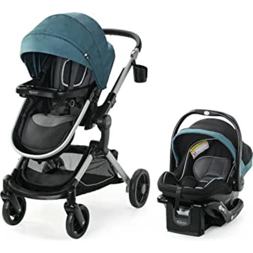 Graco Modes Nest Travel System, Includes Baby Stroller with Height Adjustable Reversible Seat, Pram Mode, Lightweight Aluminum Frame and SnugRide 35 Lite Elite Infant Car Seat, Bayfield