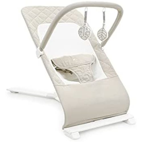 Baby Delight Alpine Deluxe Portable Bouncer, Infant, 0-6 Months, 100% GOTS Certified Cotton Fabrics, Organic Oat