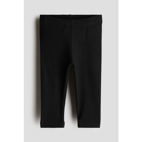 RIBBED COTTON LEGGINGS