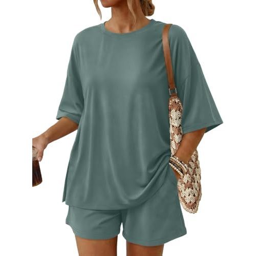 Trendy Queen 2 Piece Summer Set Oversized Top & Loose Fit Shorts with Pockets