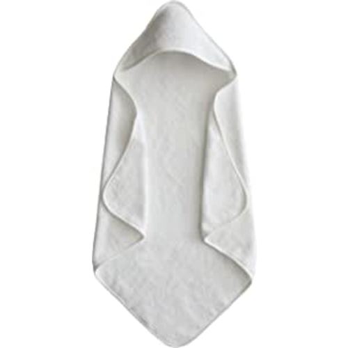mushie Baby Hooded Towel | Organic Cotton (Pearl)