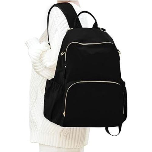 Diaper bag,Multifunction travel backpack for Mom and Dad,Maternity baby changing bag, large capacity waterproof with stroller strap, Black