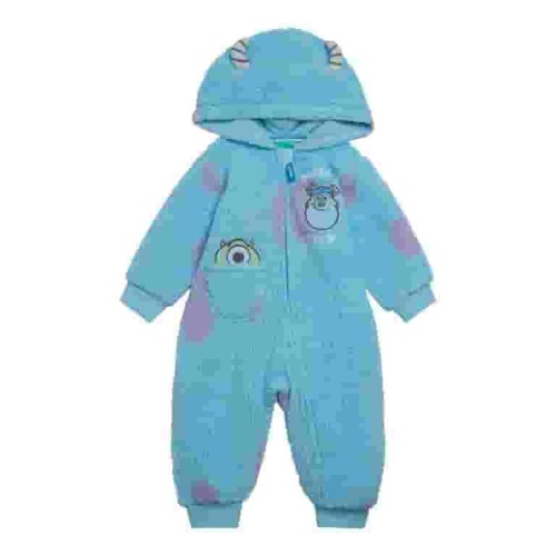 Disney Monsters Inc. Mike Sully Cozy Sherpa Zip Up Cosplay Coverall Newborn to Infant