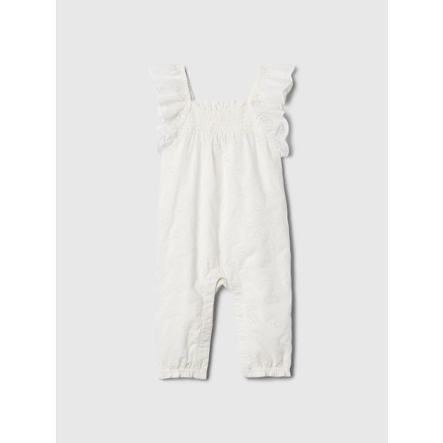 Baby Eyelet One-Piece in new off white, size: 3-6 M