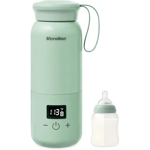 Portable Bottle Warmer for Travel, 10 Oz Baby Bottle Warmer with Adjustable Temp & Keep Warm for Formula, Breastmilk, Super Fast Charging & Cordless Milk Warmer, Rechargeable Water Warmer
