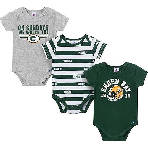 Gerber NFL baby-boys Nfl 3-pack Onesie Bodysuit