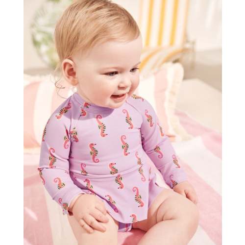 Baby One-Piece Skirted Rashguard Swimsuit | Hanna Andersson
