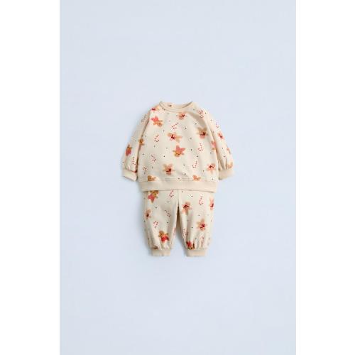 PRINTED SWEATSHIRT AND PANTS PACK - Stone | ZARA United States
