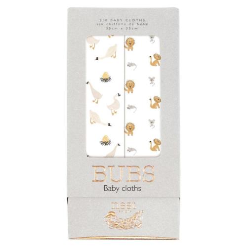 Bamboo Bubs Baby Washcloth Set (6 Pack)