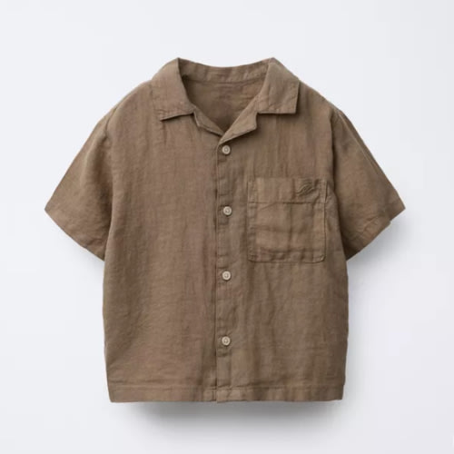 100% LINEN SHIRT - Brown | ZARA United States