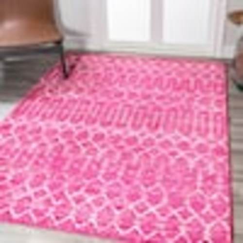JONATHAN Y Moroccan HYPE Boho Vintage Diamond Fuchsia/Ivory 8 ft. x 10 ft. Area Rug MOH101G-8