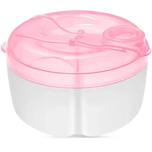 Accmor Baby Formula Dispenser On The Go, Formula Container to Go, Non-Spill Rotating Three-Compartment Formula Dispenser and Snack Storage Container for Infant Toddler Traveling
