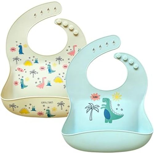 Hippypotamus Silicone Baby Bibs - Soft Waterproof Bibs for Babies & Toddlers