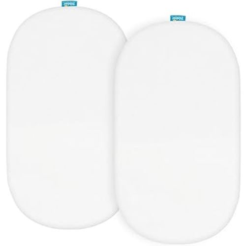 100% Cotton Bassinet Sheets, 2-pack, White