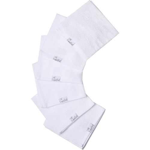 Copper Pearl 6 Ultra Soft Baby Bath Washcloths Premium Large Soft Dove (White) 11" x 11" Towels