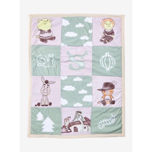 DreamWorks Shrek Characters Quilt Baby Blanket- BoxLunch Exclusive