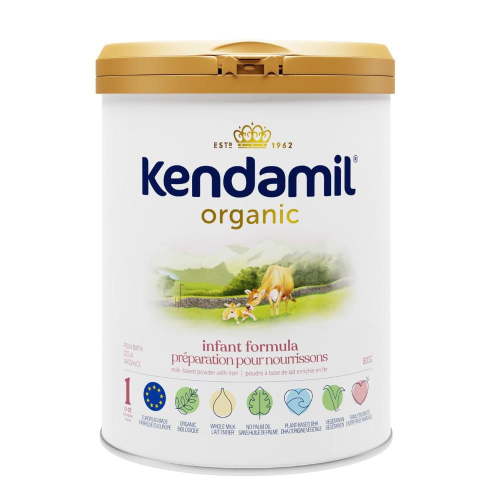 Kendamil Organic Whole Milk Baby Formula Powder, European with HMOs, Prebiotics, No Palm Oil or Soy, with DHA, 800g, 0-12 Months, Kendamil Organic Baby Formula