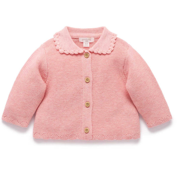 Crochet Collar Cardigan | Purebaby