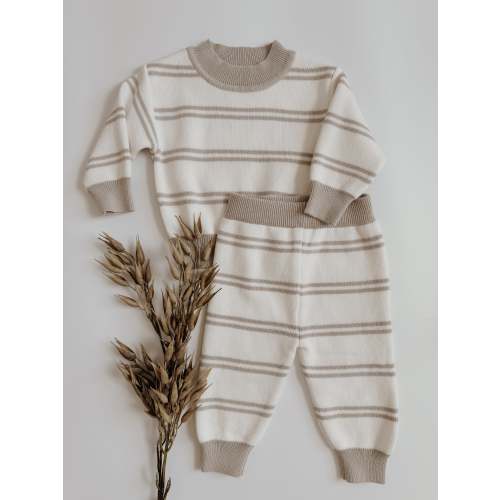 Bentley Grey Stripe Knit Set