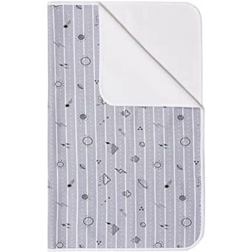 Baby Waterproof Bed Pad Washable Mattress Pad Reusable Underpads Bed-Gray Sky