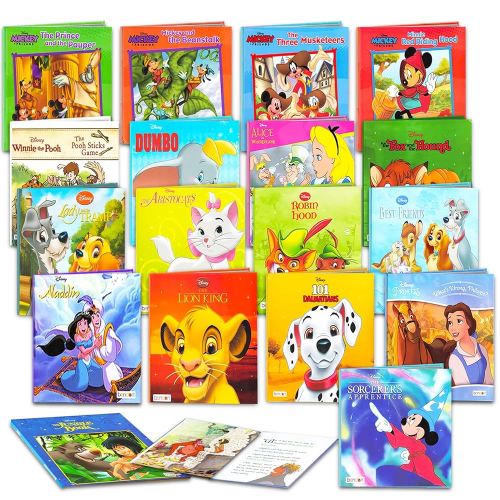 18 Bulk Books for Kids Toddlers -- Assortment Includes 18 Disney Books Bedtime Stories, Hardcover (No Duplicates)