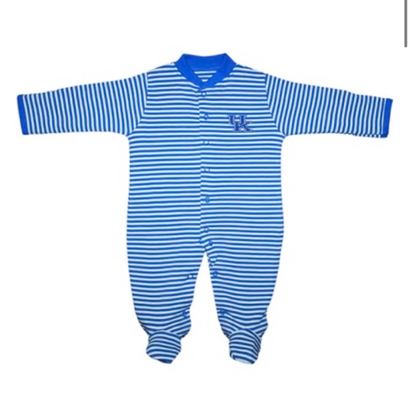Kentucky Wildcats ROYAL Baby Striped Romper Pajamas - 35010455