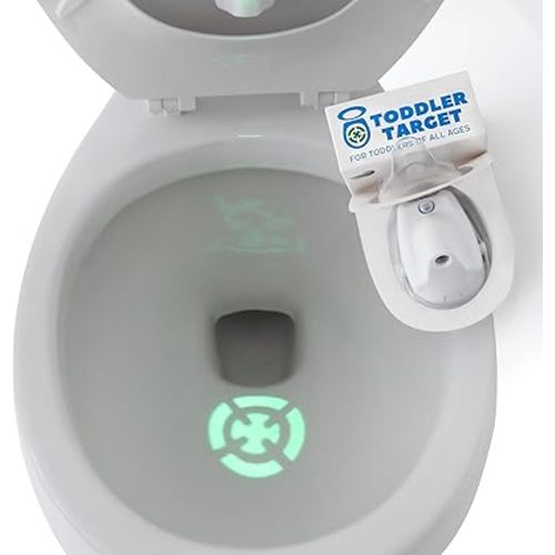 Adjustable Potty Toilet Target with Motion Sensor, Bullseye Illumination, and Nightlight, Precision Training - Ideal for Boys' Potty Training