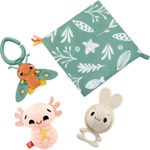 Fisher-Price So Many Senses Gift Set, 4 Newborn Sensory Toys with Fine Motor Activities, Unisex