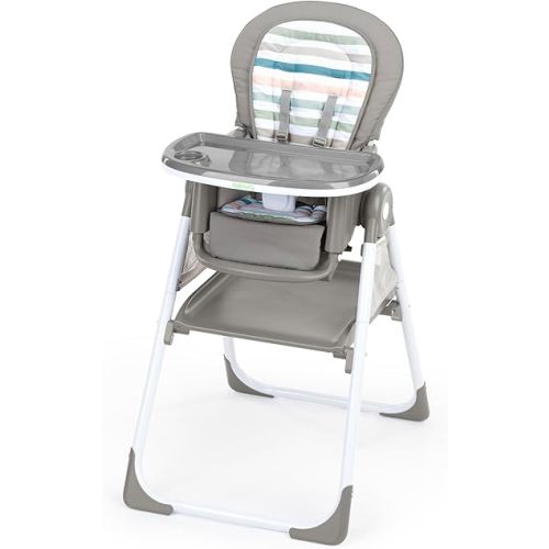 Ingenuity Proper Positioner Create Up Baby High Chair, 9 Modes of Use, Toddler Tower, Table and Chair, Foldable, Adjustable Footrest, 90 Degree Posture Aids Digestion, Ages 0-5 Years - Soulful Skies