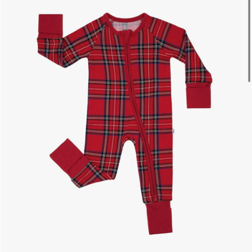 Little Sleepies Pajamas Christmas plaid - Newborn size