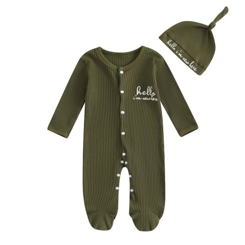 MERSARIPHY Newborn Baby Boy Girl Clothes Hi I'm New Here Coming Home From Hospital Outfits Gender Neutral One Piece Romper