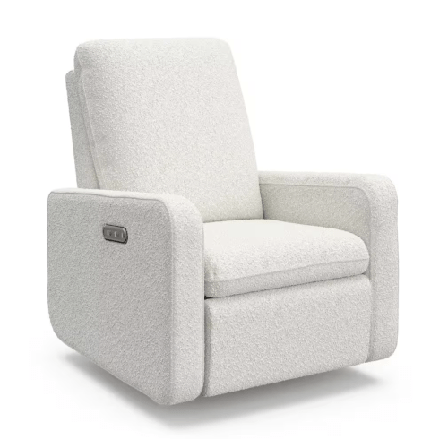 Graco Teddi Ivory Boucle Power Recliner Swivel Glider with USB 06511-31P