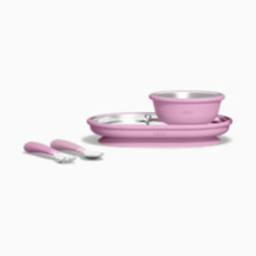 Lalo Stainless Mealtime Essentials - 4pc Set - Bubble Gum