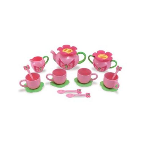 Melissa & Doug Butterfly Tea Set (15 pcs) - Play Food Accessories