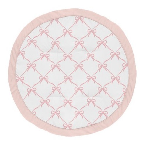 Sweet Jojo Designs Girl Baby Tummy Time Playmat Ballerina and Ballet Bows Pink and White