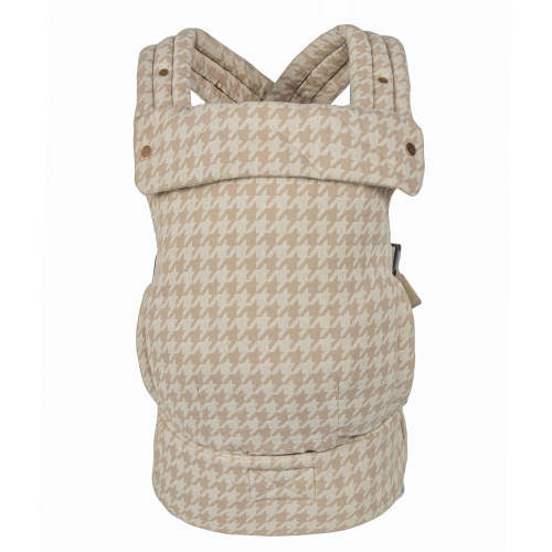 Lujifo Baby Carrier - Premium Cotton-Linen Blend, Hidden Pocket & Mesh Bottle Holder