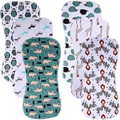 6 Pack Cotton Baby Burp Cloths Extra Absorbent Soft for Baby Boys and Girls