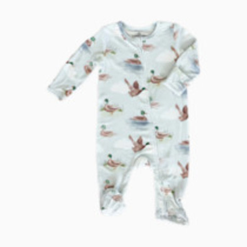 Caden Lane Zipper Footie - Little Duckling, 3-6 M