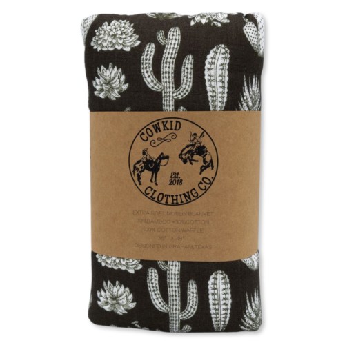 Vintage Cactus Bamboo Muslin/Waffle Blanket – Cowkid Clothing Company