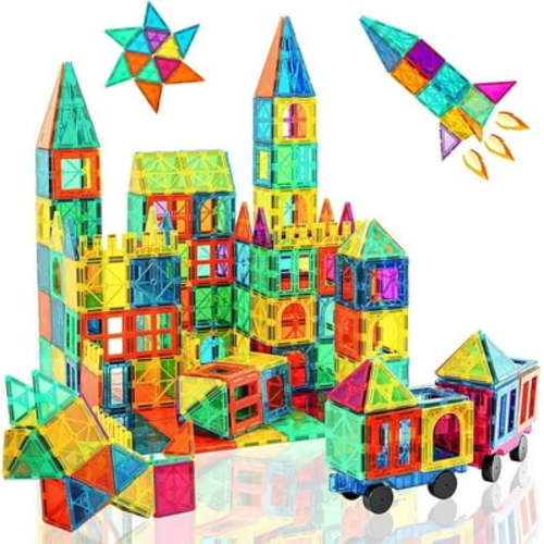Neoformers 96-Piece Magnetic Tiles 3D Building Blocks (Kids)