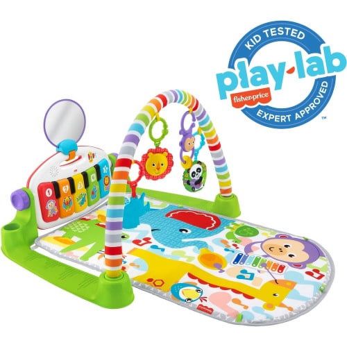 Fisher-Price Deluxe Kick & Play Baby Mat, Green