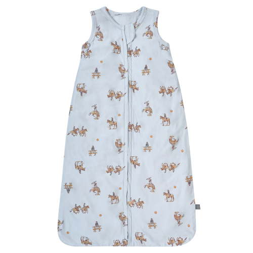 Modern Moments by Gerber Baby Neutral Two-Way Zip Super Soft Wearable Blanket, Grey Dawn Western, Size 0/6 Months