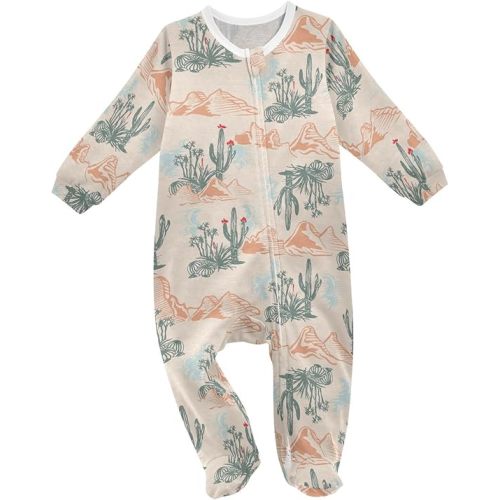 Dussdil Baby One-Piece Footies Newborn Rompers Pajamas Cotton Footed Pjs for Sleep Play Boys Girls 3 6 9 12 18 24m