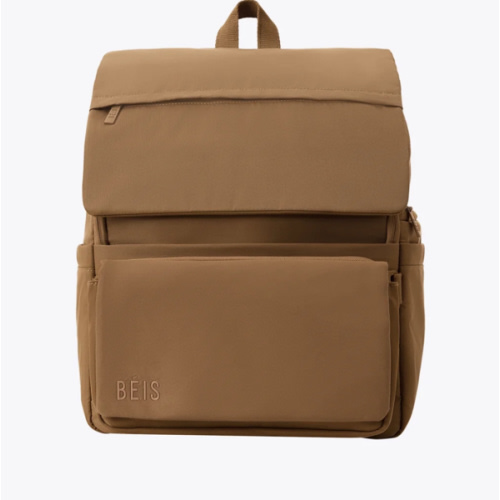 BÉIS 'The Ultimate Diaper Backpack' in Camel - Diaper Bag Backpack in Camel Brown