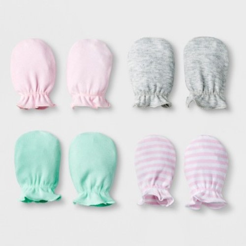 Baby Girls' 4pk Mittens - Cloud Island™ Pink OSZ