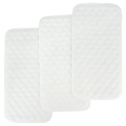 BlueSnail Quilted Thicker Waterproof Changing Pad Liners,3 Count(Snow White 13” x 27”)
